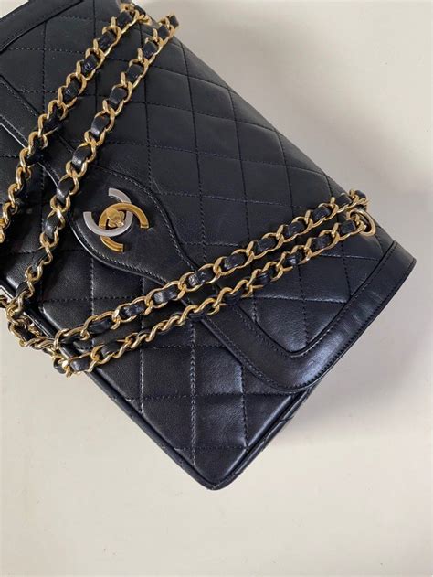 chanel duo color flap bag|Chanel double flap bag price.